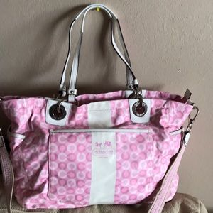 Large Coach tote cross body bag